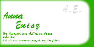 anna enisz business card